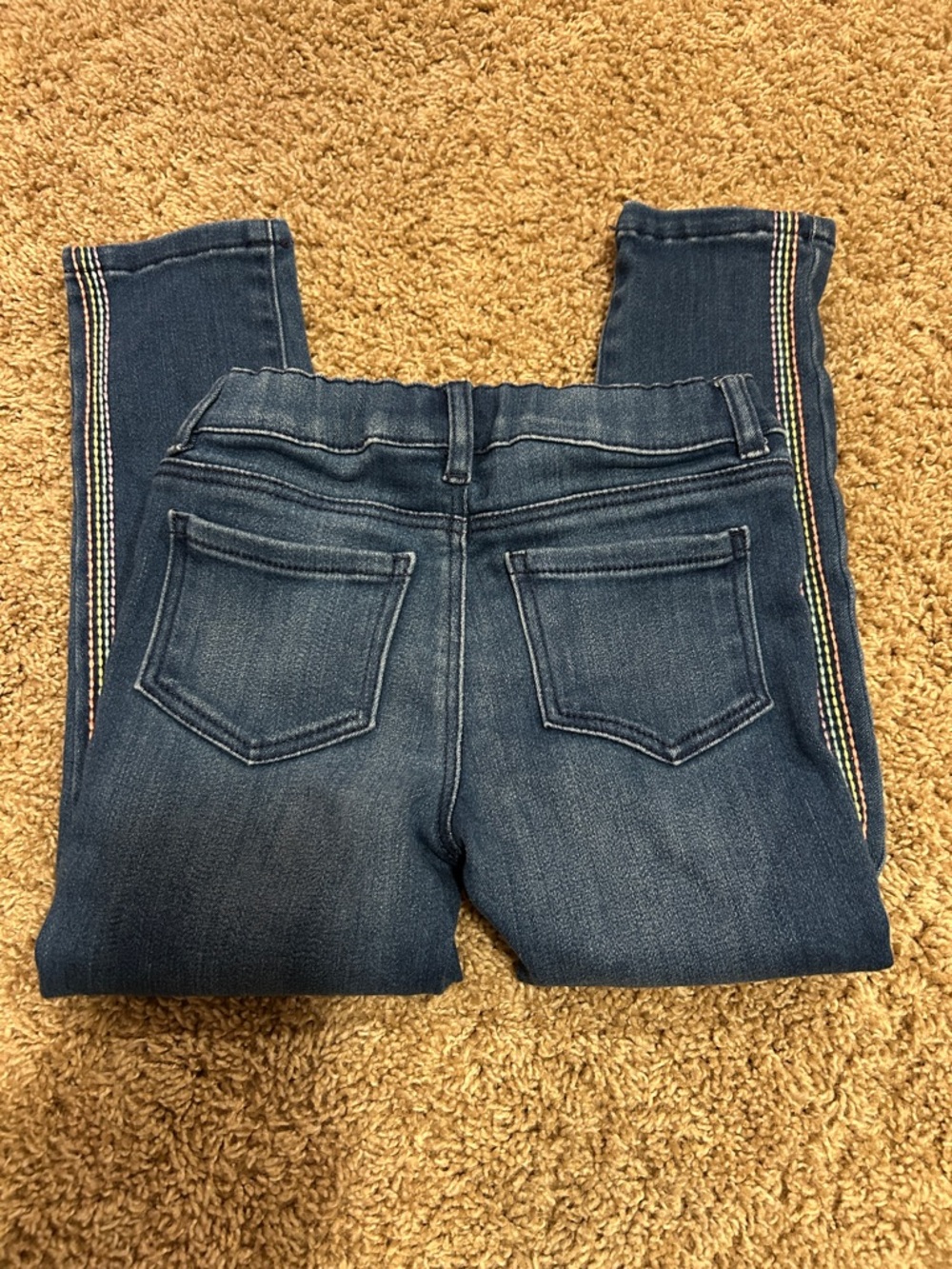 Girls Oshkosh Rainbow Stripe Jeans Size 5T - Picture 4 of 4